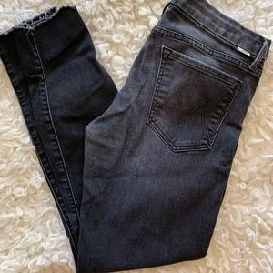 Mother raw hem jeans